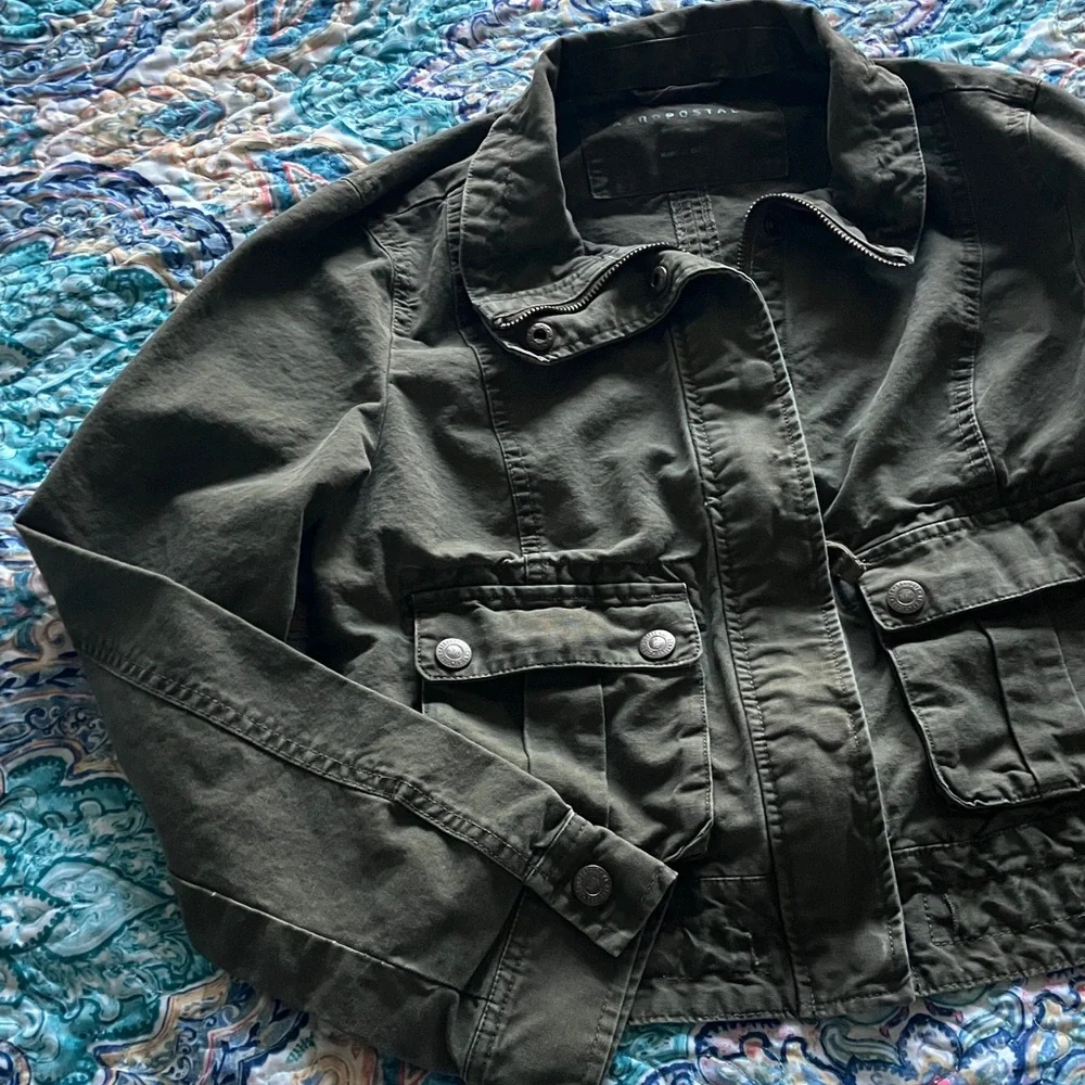Aeropostale Olive Green Outerwear - Picture 4 of 8